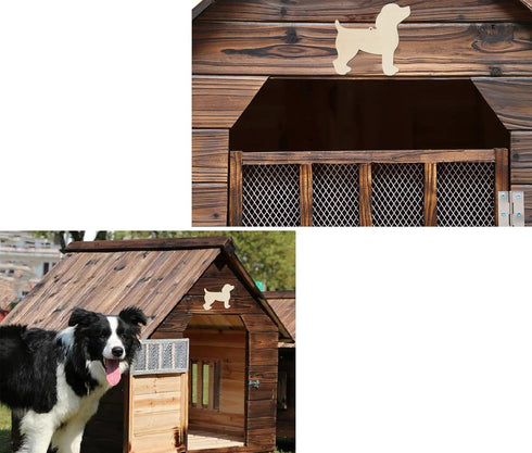 Dog Shape Wooden Blank Ornaments, Unfinished Art for Doghouse Decoration, 20 Pcs for Parties