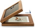 5x7 2 4x6 5x7 Double Hinged Picture Frame, Folding Photo Frame, Walnut-colored Pine Wood with Real Glass, Display