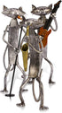 Too-arts A Playing Guitar Cat Metal Sculpture, Iron Statue Handwork Handicrafts, 3 Funny Design