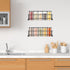 Wall Mounted Spice Rack, Hanging Spice Organizers for Kitchen Condiments Storage, Space Saving (2pcs, Black)