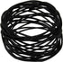 Handmade Round Black Mesh Napkin Rings Holder - Set of 6 for Dining Table Parties Everyday