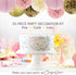 EpiqueOne 22-Piece Tissue Paper Pom Poms Party Set, Pink, Gold & Ivory for Birthdays, Showers & More