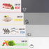 Fotouzy Plastic Cutting Boards with Food Icons, Flexible Mats, Set of 4, BPA-Free, Dishwasher Safe, Gray