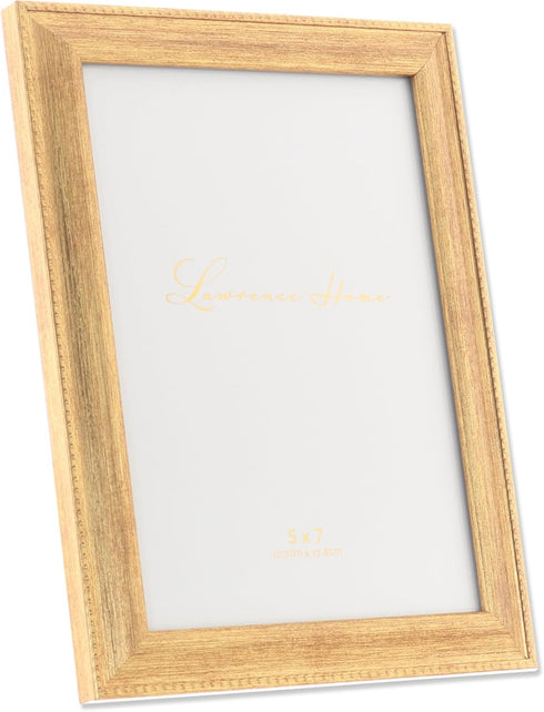 Lawrence Frames Classic Bead Picture Frame, 5x7, Gold