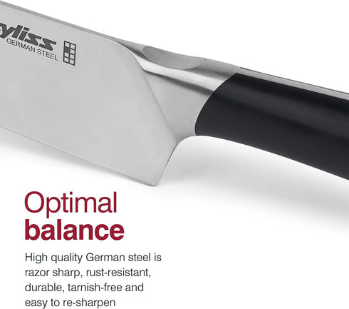 Zyliss Comfort Pro Utility Knife - Full Tang Meat & Vegetable Knife, Ice Hardened Stainless Steel Cutter,