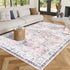 LIVEBOX Machine Washable 5x7 Rug, Pink Rugs for Bedroom Girls, Soft Boho