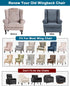 2 Chair,A02 CRFATOP Printed Wing Chair Slipcovers Piece Stretch Wingback Chair Cover Spandex Fabric Wingback Armchair