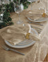 Newbridge Barcelona Luxury Tablecloth, 52” x 70” Rectangle, Golden Beige Damask Fabric, 100% Polyester, No Iron, Soil