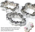 Plaque Frame Cookie Cutter Set, 4Pcs/Set, Stainless Steel Pastry Biscuit Cutters Mold (Style 2)
