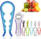 5-in-1 Multi-Functional Bottle, Jar, and Can Opener with Silicone Handle for Children and Elderly (Blue)