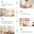 Set 3-Piece Countertop vancasso Sabine Ceramic Canister with Airtight Wood Lids - Kitchen Storage for Flour, Sugar