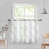FMFUNCTEX Sage Green Kitchen Curtains, Semi Sheer Linen Tiers for Bathroom, Cafe, 24 Inch Length, 2 Panels