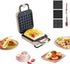 LIVEN Mini Waffle Maker with 3 Shapes Removable Plates, Electric Non-Stick Breakfast Machine, Pink