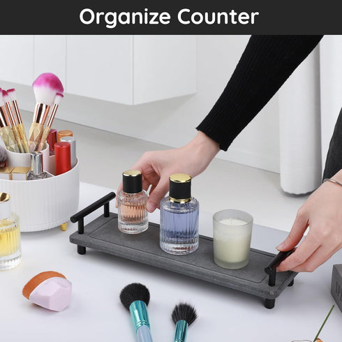Segbeauty Instant Dry Sink Caddy - Diatomaceous Earth Fast Drying Stone Vanity Tray for Kitchen Countertop