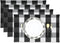 Black & White Cotton Buffalo Check Placemats Set of 4, Heat Resistant Dining Table Place Mats for Kitchen, 12 x 18