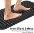 17x30 Inch Black Bathtub Mat Shower Mat Non Slip Standard Size, Soft Bubble Bath Tub Mat Shower Mats for Inside Shower