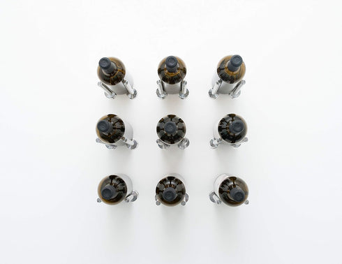 VintageView Vino Series - 1 Bottle Wall Mounted Wine Rack (Milled Aluminum) for Drywall Installs - Stylish Modern Wine