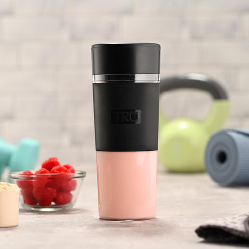 TRU Hydration Blender, Single-Button Operation, USB Rechargeable Battery, Black