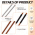 3 Pairs Extra Long Cooking Chopsticks - 15.3 Inch Stainless Steel & 16.5 Inch Wooden for Hot Pot, Frying, Noodle Cooking