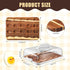 20 12 8.5 Inch Countertop(White) Baderke Easter Gift Acacia Wood Deviled Egg Platter with Lid Base Holes x Round