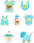 Baby Shower Series Cookie Cutters Set of 7 pcs, DIY Baking Molds, Stainless Steel Fondant Cutter