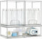 Gajiuhon Baby Bottle Organizer, Large Capacity Stackable Acrylic Storage with Non-Slip Pads, for
