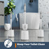 Toilet Brush Set, 3 Pack Toilet Brushes with Holder for Bathroom Deep Cleaning