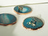 Moon&Decor Sliced Agate Coasters Set of 4, 100% Natural Geode Coasters for Drinks Home Decoration with Golden Rims