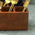 Premium Handcrafted Wooden Spoon Stand for Kitchen, Cutlery Holder for Dining Table, Wooden Caddy Storage Organizer,