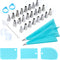 34Pcs Piping Bags and Tips Set - Bake Cake Decorating Kit with 24 Stainless Steel Tips and Reusable Silicone Bags
