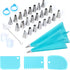 34Pcs Piping Bags and Tips Set - Bake Cake Decorating Kit with 24 Stainless Steel Tips and Reusable Silicone Bags
