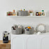 Vagusicc Set of 3 Wicker Storage Baskets - Hand-woven Round Large Baskets for Organizing, Grey Storage Decor