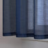 Navy Kitchen Curtains, 36 Inch Length for Basement Window, Semi Sheer Faux Linen Short Cafe Tier Drapes