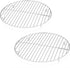 E-far 10½ Inch Round Cooling Racks - Stainless Steel Baking Rack Set of 2, Multi-Purpose for Air Fryer, Dishwasher