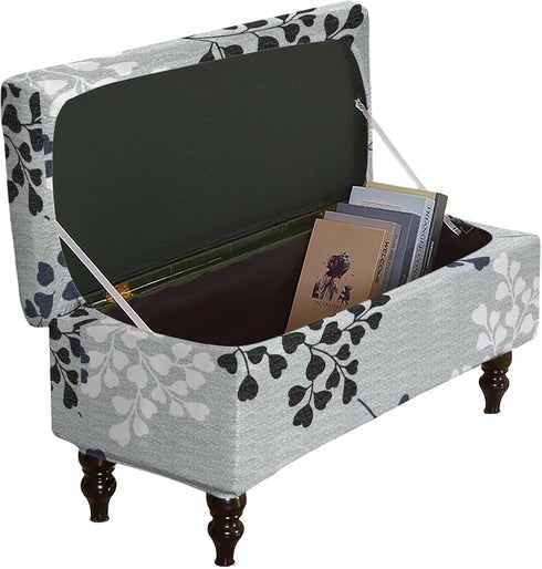 Eco-Ancheng Storage Ottoman Cover Rectangle Ottoman Slipcover Folding Storage Bench Cover Footrest