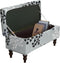 Eco-Ancheng Storage Ottoman Cover Rectangle Ottoman Slipcover Folding Storage Bench Cover Footrest