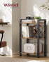 3-Tier 9.4 15.7 30.1 Inches, ULLS098K02 VASAGLE Bookshelf, Bookcase with Steel Frame, Book Shelf for Living Room, Home