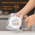 Glass Teapot 34oz/1000ml with 4 Pack Tea Cups Gift Set, Removable Stainless Steel Infuser, Heatproof Borosilicate Glass
