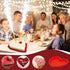 2 Packs Silicone Heart Shaped Cake Pans, 10 Inch Non-stick Cake Molds for Baking Cakes and Chocolate