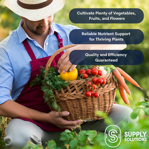10-10-10 (5 Supply Solutions Complete Lawn & Garden Granular Fertilizer with Micronutrients Balanced NPK Plant Food