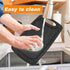 Mini Kitchen Cooking Board Mats, 10" x 6" Non-Slip Plastic Chopping Boards with Built-in Juice Grooves (Black)