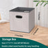 Fabric Storage Bins Cubes, Foldable Organizer with Handle, 11x11x11 Light Grey Cube Bins for Cloth Storage (Set of 3)