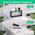 Toothbrush Holders for Bathrooms, Detachable Organizer with 3 Slots, Black Countertop Accessories Storage