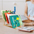 GYSLEOT 3 5-Tier Counter Pcs Wood Book Stand for Display, Tabletop Book Display Puzzle Rack Easel Holder for Vendors