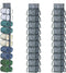 2-Pack Hanging Legging Organizer - Closet Storage Organizer with 20 Pockets, Install Behind The Door (Grey)