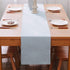 Handmade Soft Faux Linen Table Runner, 12 x 36 Inch, Light Blue, Eco-Friendly Fabric