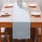 NATUS WEAVER Soft Caddice Faux Linen 2 Side Table Runner, eco-Friendly Fabric Handcrafted Runner,