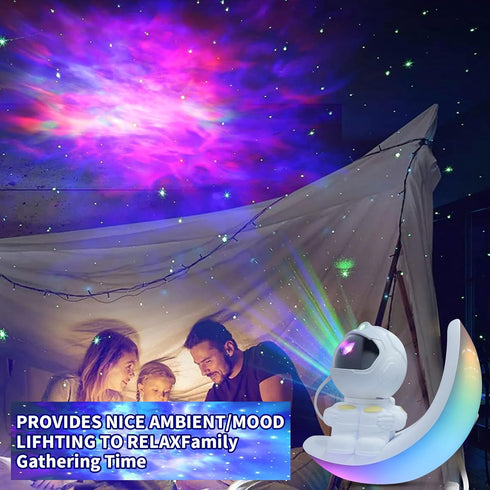 360 Astronaut Star Projector Galaxy Light, Built-in Speaker Space Man Buddy Projector Sky LED Night Light Space