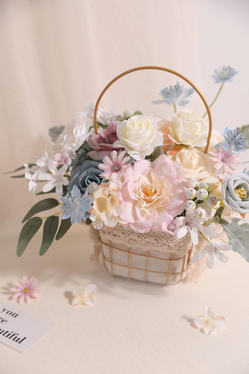 Serra Flora Artificial Flowers Combo Box Set, Faux Flowers Bulk Arrangements for DIY Wedding Bouquets