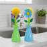 JANKOW (2 Long Handle Vegetable and Fruit Brush, Florganic Dish Brush with Vase, Long Handle Dish Brush Kitchen